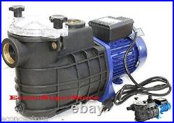 1-1/2 1.5 HP Swimming Pool Pump Electric Spa Water Pumps 58GPM withStrainer