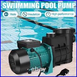 1.5HP 1100W Swimming Pool Pump Motor In/Above Ground with Strainer Filter Basket