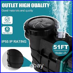 1.5HP 1100W Swimming Pool Pump Motor In/Above Ground with Strainer Filter Basket