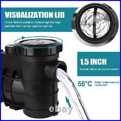 1.5HP 1100W Swimming Pool Pump Motor In/Above Ground with Strainer Filter Basket