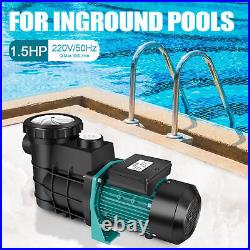 1.5HP 1100W Swimming Pool Pump Motor In/Above Ground with Strainer Filter Basket