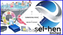10 in set Bestway 56448 Frame Swimming Pool 16FT (488x305x107cm) Oval Frame