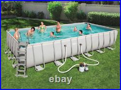 10 in set Bestway 56475 24 FT (732x366x132cm) Rectangular Pool with Sand Pump