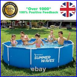 10FT (3m) Summer Waves Strong Active Metal Frame Pool with pump Heatwave