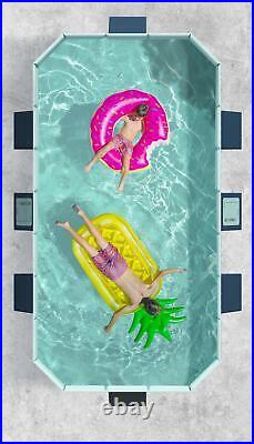 10FT Foldable Rectangular Above Ground Swimming Pool Outdoor Adult Kiddie Pool