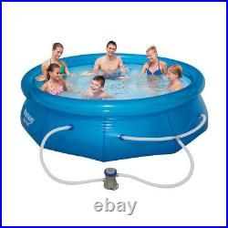10FT New Inflatable Swimming Pool Above Ground Backyard Portable + Filter Pump D
