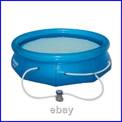 10FT New Inflatable Swimming Pool Above Ground Backyard Portable + Filter Pump D