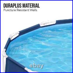 10ft BestWay Steel Pro Frame Swimming Pool Above Ground Filter Pump Navy 56679