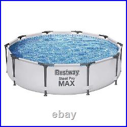 10ft Swimming Pool Framed Round Bestway Steel Pro Max Large Above Ground Family