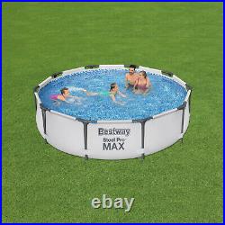 10ft Swimming Pool Framed Round Bestway Steel Pro Max Large Above Ground Family