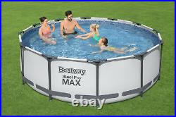 12 foot Pool Bestway Steel Pro Frame Swimming & Pump 12ft x 39.5in New Gen