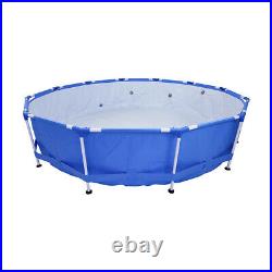 12FT New Metal Frame Portable Swimming Pool Above Ground Backyard & Filter Pump
