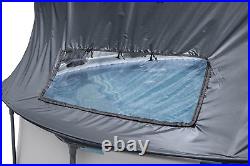 12ft Above Ground Pool Set Bestway Steel Pro Max Grey Wood Canopy Included