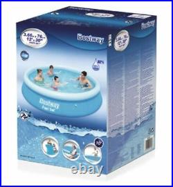 12ft Bestway Fast Set Inflatable Family Pool Garden Above Ground Swimming Pool