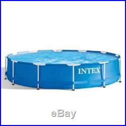 12ft x 30in Above Ground Swimming Pool Durable Metal Frame 28210NP Capacity Blue