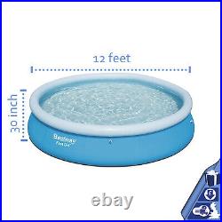12ft x 30in Bestway Inflatable Fast Set Pool Garden Swimming Pool Above Ground