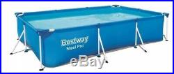 12in1 BestWay SWIMMING POOL 259x170 + Cover Rectangular Garden Above Ground Pool