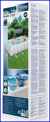 12in1 SWIMMING POOL BESTWAY 404cm x 201cm x 100cm Above Ground Rectangle + PUMP