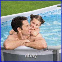 14FT- 9 in set Bestway 56620 Frame Swimming Pool (427x250x100cm) Oval Frame