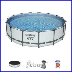 15 FT Bestway Steel Pro Max 457 x 107 cm Round Above Ground Swimming Pool 56488