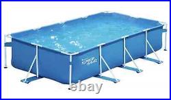 15ft Rectangular Frame Above Ground Swimming Pool with Filter Pump and Cover