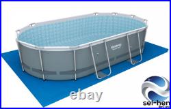 16FT Swimming Pool (488x305x107cm) Oval Frame Bestway 56448-10 in set
