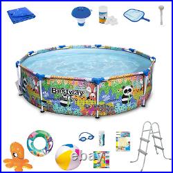 19in1 SWIMMING POOL BESTWAY 274cm 9ft Above Ground Round Pool + PATCHES