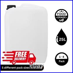 25L LITRE PLASTIC WATER CONTAINER JERRYCAN JERRICAN CARRIER FOOD DRUM WithLIDS