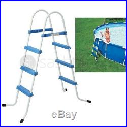 3 Step Pool Ladder Above Ground Swimming Pools Safe Rung Ladder 33.5/ 90cm Wall