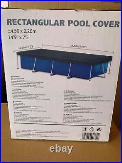 4.5M Quick Up Rectangular Frame Above Ground Swimming Pool + Cover FREE DELIVERY