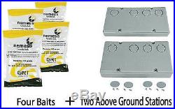 4 Baits & 2 Nemesis Termite Above Ground Monitor Bait Stations Pest Control
