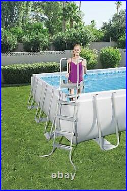 52 Bestway Ladder for Above Ground Pools Durable Rust-Proof Metal Frame