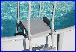 52 Bestway Ladder for Above Ground Pools Durable Rust-Proof Metal Frame