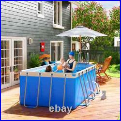 5Person Above Ground Portable Swimming Pool Ladder Pump Outdoor Garden Backyard