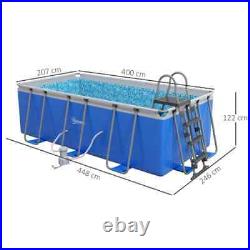 5Person Above Ground Portable Swimming Pool Ladder Pump Outdoor Garden Backyard