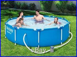 6in1 GARDEN SWIMMING POOL 366 cm 12FT Round Frame Above Ground Pool + PUMP SET