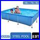 8.5 Feet Rectangular Small Frame Above Ground Swimming Pool Blue