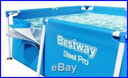 8in1 BestWay SWIMMING POOL 259x170 + Cover Rectangular Garden Above Ground Pool
