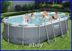 9 in set Bestway 56620 Frame Swimming Pool 14FT (427x250x100cm) Oval Frame