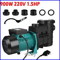 900With1100W 1.5HP Swimming Pool Pump In/Above Ground+Motor Strainer Filter Basket