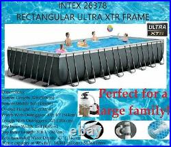 975x488x132cm 32FT INTEX 26378Big Rectangular Ground Garden Swimming Pool