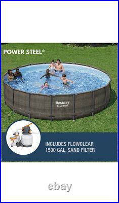 Above Ground Pool Bestway Power Steel 18' x 48 Pool Set Sand Filter, Pool Party