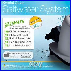 Above-Ground Pool Intex Krystal Clear Saltwater System 3-Self-Cleaning Mode New