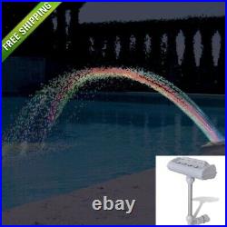 Above Ground Pool LED Waterfall Cascade Multi-Color Waterfall Fountain Jet Light