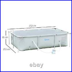 Above Ground Rust Resistant Steel Frame Swimming Pool with Filter Pump