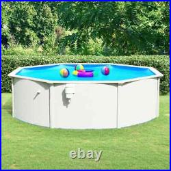 Above-Ground Swimming Pool 460cm with Skimmer, Steel Walls, Blue Liner