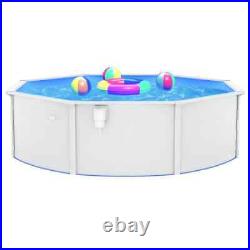 Above-Ground Swimming Pool 460cm with Skimmer, Steel Walls, Blue Liner