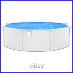 Above-Ground Swimming Pool 460cm with Skimmer, Steel Walls, Blue Liner