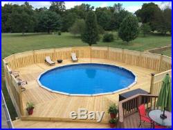 Above Ground Swimming Pool & Bespoke Decking Area Custom Design BBQ Area Seating
