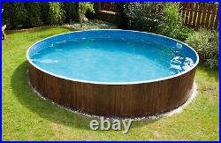 Aqua World 12ft x 3.5ft Satinwood Round Pool, Mosaic Liner with 4.6KW Heater